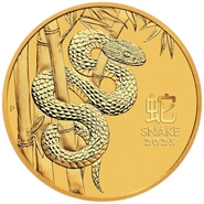 2025 Perth Mint Jaar van de Slang 1/2oz Gouden Munt