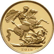 2015 Gold Sovereign - Elizabeth II 4th Head - Proof No box