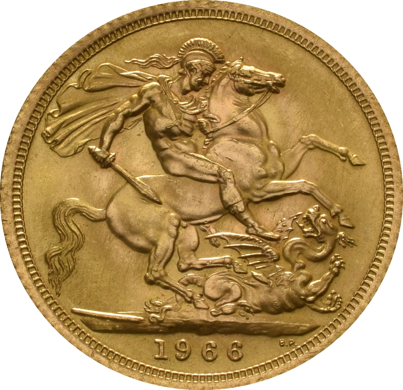 1966 Gouden Sovereign - Elizabeth II Young Head