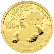 8 gram gouden Panda munt - 2020