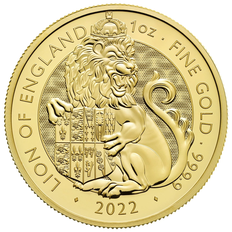 2022 The Lion of England - Tudor Beasts 1 Ons Gouden Munt