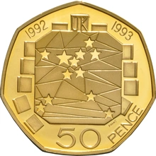 Gold Proof 1993 Fifty Pence Piece - Presidency of the EU