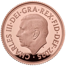 1/2 gouden Sovereign munt proof - 2025 (box)