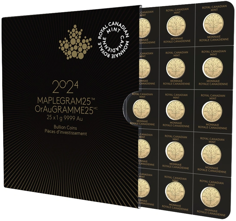 2024 MapleGram 25 x 1g Gouden Munten