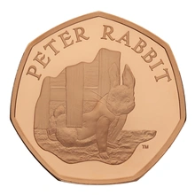 2020 Peter Rabbit Fifty Pence Proof Gouden Munt in Doos