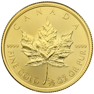 1/2 troy ounce gouden Maple Leaf munt - 2020