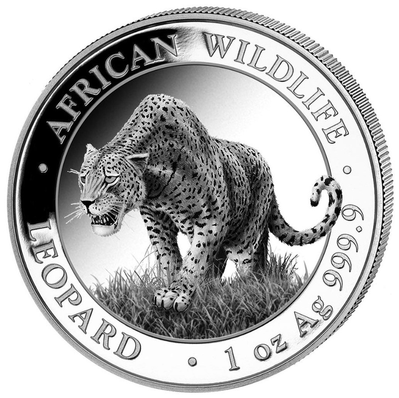2023 1oz African Wildlife Somalian Leopard Silver Coin
