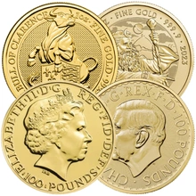 1oz Royal Mint Lunar Beasts Series £100 Gold Coins