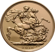 2015 Gouden Sovereign Munt