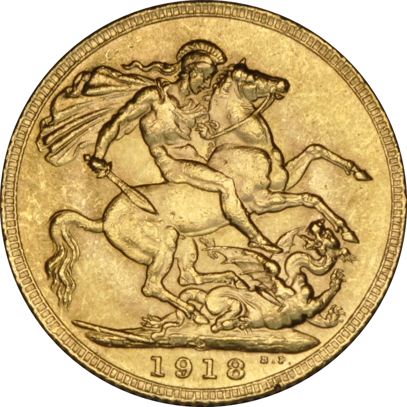 1918 Gold Sovereign Coin George V Canada