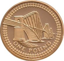 Gold Proof 2004 £1 Forth Bridge