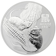1 kilo zilveren Lunar munt - Muis - 2020