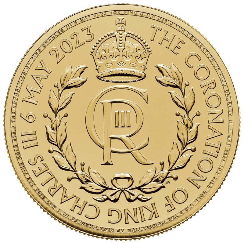 2023 Kroning £100 één ons gouden munt