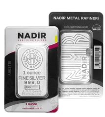 1 troy ounce zilverbaar Nadir Gemint