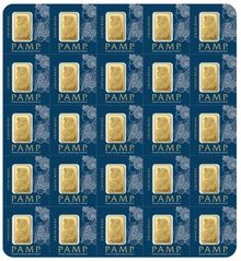 PAMP 25 Gram multigram Gold Bar minted