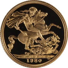 Gold Proof 1980 Sovereign Boxed