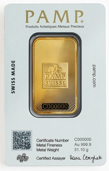 1 Ons PAMP Suisse Goudbaar
