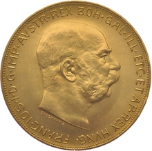 Gold Austrian 100 Coronas