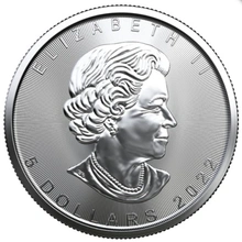 2022 1Ons Canadian Maple Zilveren Munt