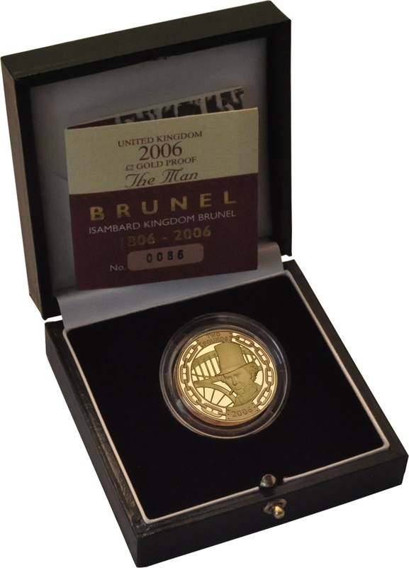 2006 Two Pound Proof Gold Coin: Brunel, The Man