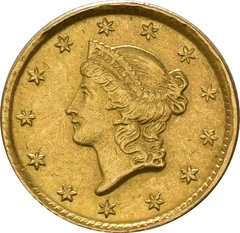 gouden American (1 Dollar) munt Liberty Head 13mm