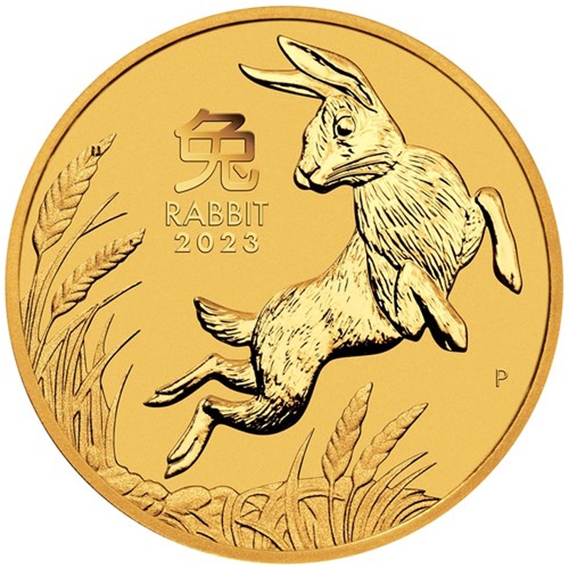 2023 Perth Mint 1/4 Ons Year of the Rabbit Gouden Munt