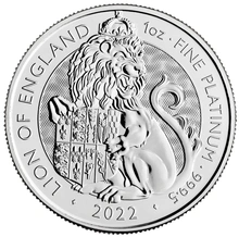 2022 Lion of England - Tudor Beesten 1 Ons Platina Munt