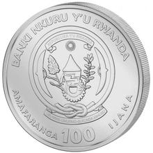 2023 Rwanda Crocodile African 1 Ons Zilver Munt
