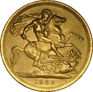 1968 Gold Sovereign - Elizabeth II Young Head