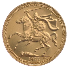 Isle of Man gouden Sovereign munt