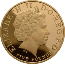 2008 - Gold Five Pound Proof Coin, Queen Elizabeth I