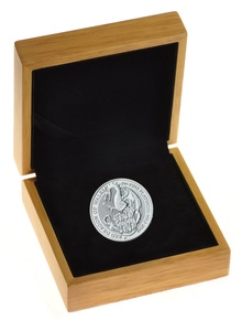Boxed 1oz Platinum Coin, The Red Dragon - Queen's Beast