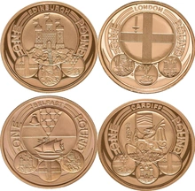 Gold Proof 2010-2011 Capital Cities of the United Kingdom £1 set