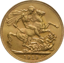 1913 Gouden Sovereign Munt - Koning George V - Londen