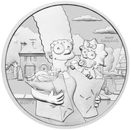 2021 Marge en Maggie Tuvalu 1 Ons zilveren munt
