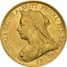 1895 Gold Sovereign - Victoria Old Head - S