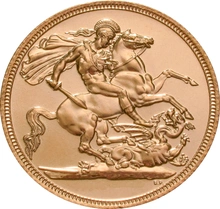 Gouden Sovereign munt - Elizabeth II, Decimal Portrait