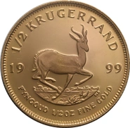 1999 Proof Half Ounce Krugerrand Gold Coin
