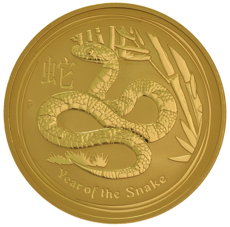2013 Year of the Snake Gold Coin 10oz Perth Mint Australian Lunar Series
