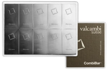 10 x 10 gram zilverbaar - CombiBar