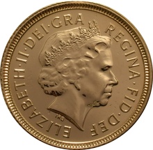 2008 Gold Half Sovereign Elizabeth II Fourth Head