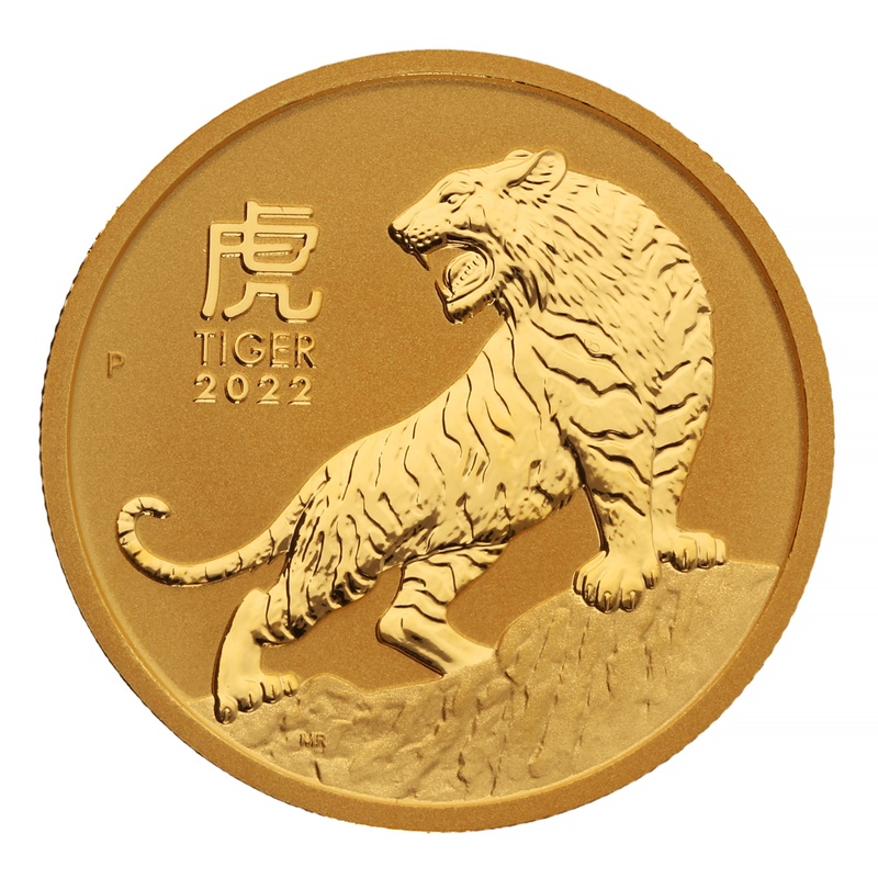 2022 Perth Mint Half Ounce Year of the Tiger Gouden Munt