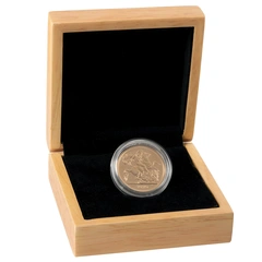 gouden Sovereign munt Elizabeth II 5de Portret in geschenkdoos