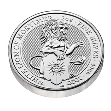 2 troy ounce zilveren Queen's Beast - White Lion of Mortimer - 2020