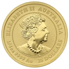 1/4 troy ounce gouden Lunar munt - Muis - 2020