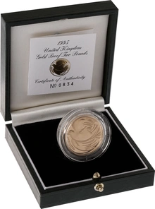 Gouden peace Dove munt WWII (box) - 1995