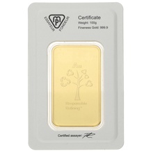 Metalor 100 Gram goudbaar