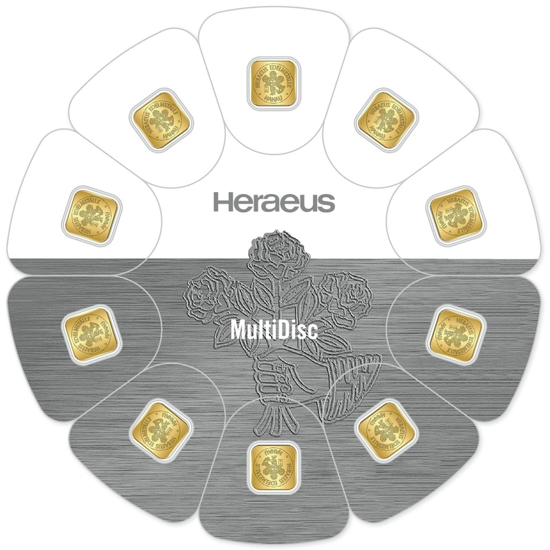 Heraeus MultiDisc 10 x 1 Gram Goudbaar
