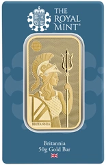 50 gram goudbaar Britannia