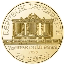 2025 1/10 Ons Oostenrijkse Gouden Philharmonic Munt